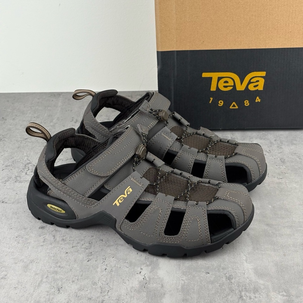 MENS TEVA FOREBAY Sz 8 WATER SHOE SPORT HIKING SANDAL TURKISH COFFEE QUICK DRY